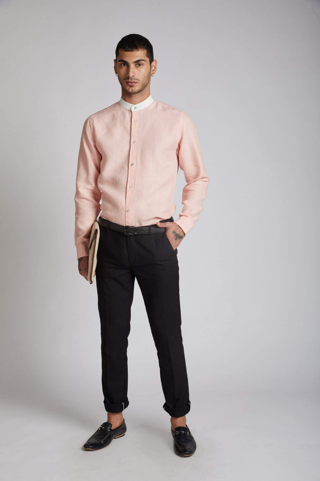 B Label Orbit Contrast Collar Shirt