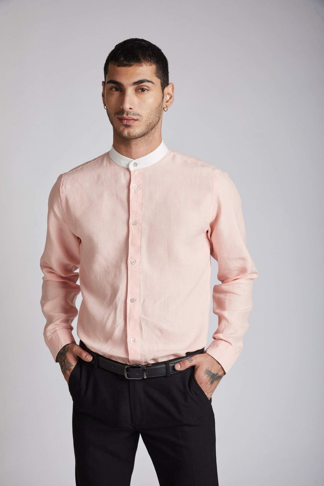 B Label Orbit Contrast Collar Shirt