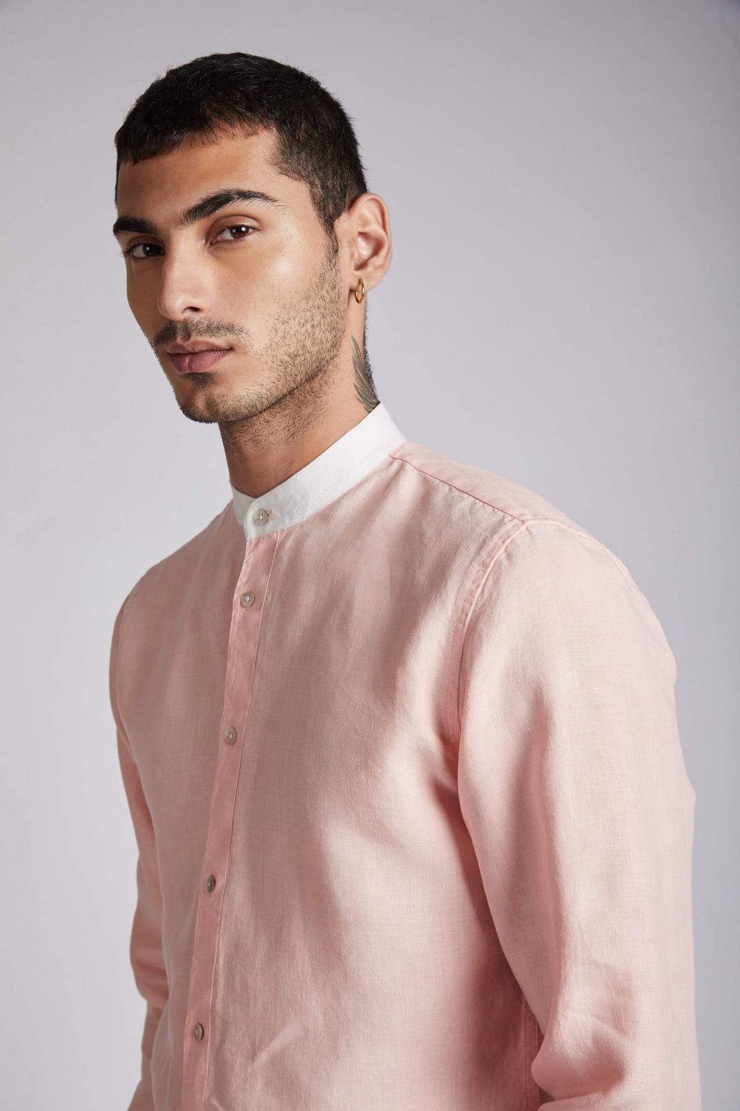 B Label Orbit Contrast Collar Shirt