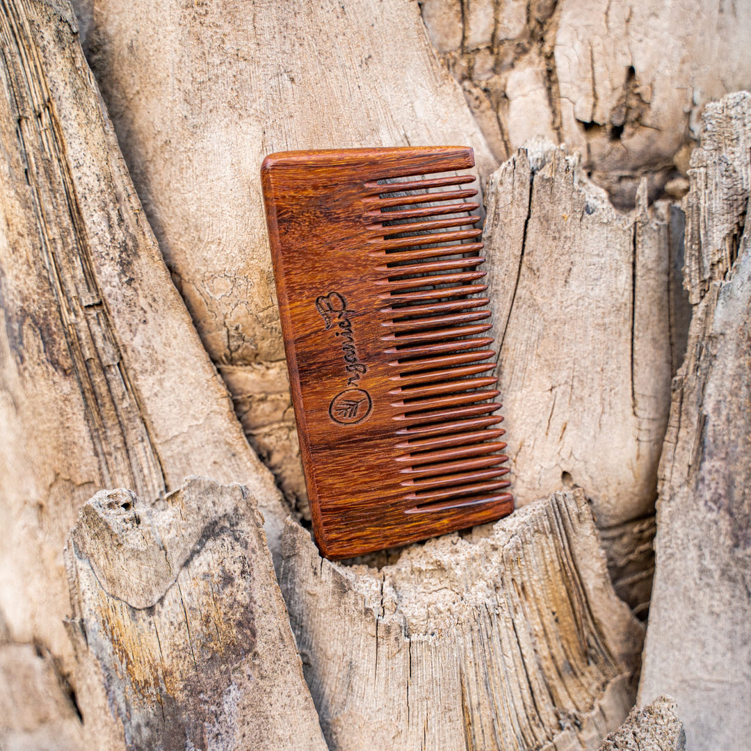 Organic B Indian Rosewood Narrow Teeth Comb | Pocket Size