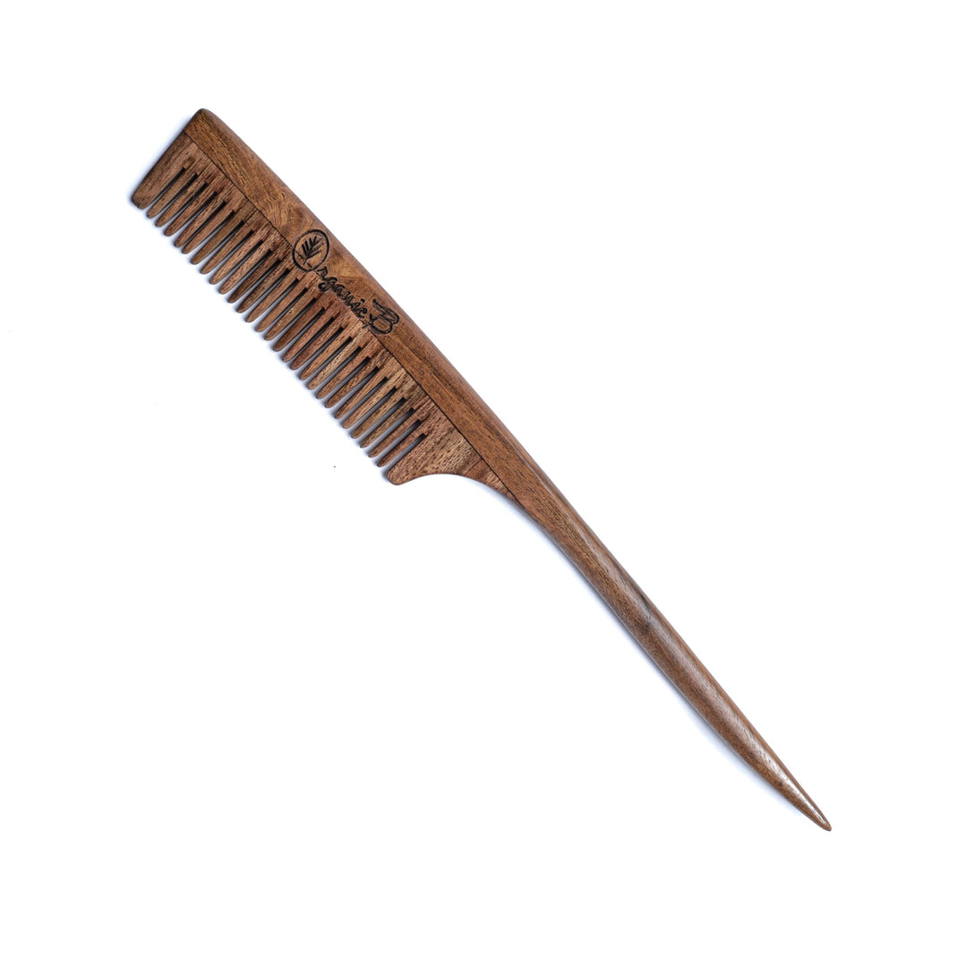 Organic B Indian Rosewood Tail Comb | Rosemary Infused