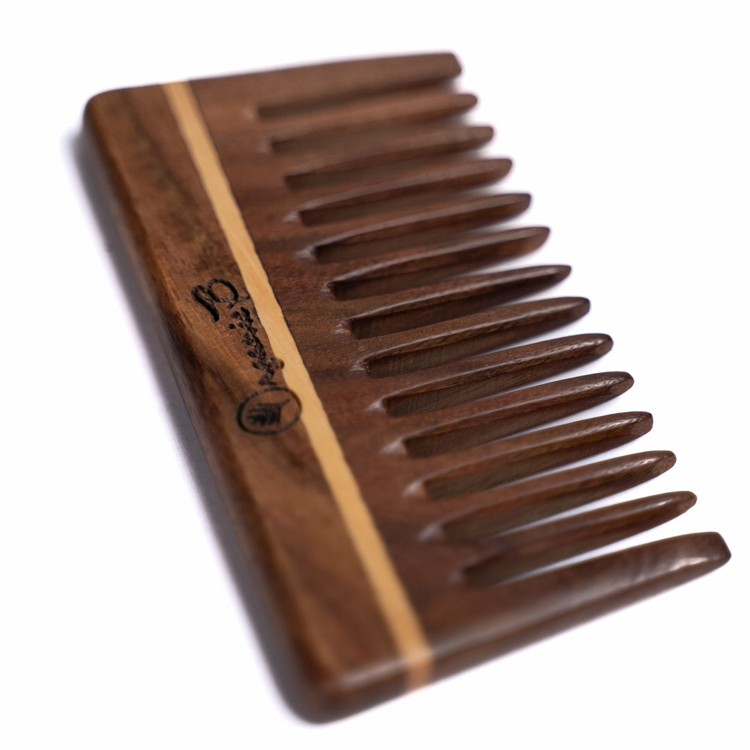 Organic B Indian Rosewood Wide Tooth Comb |Rosemary Infused