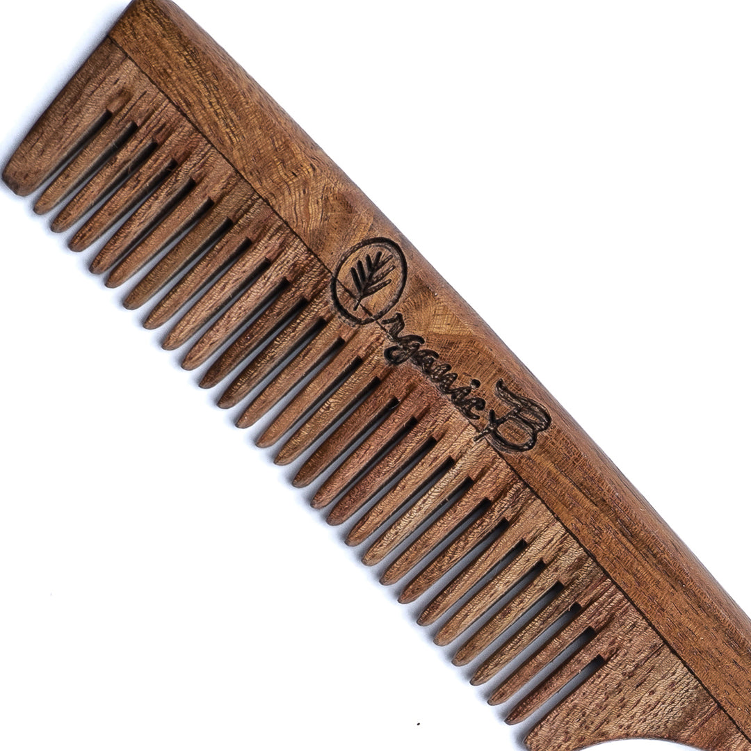 Organic B Indian Rosewood Tail Comb | Rosemary Infused