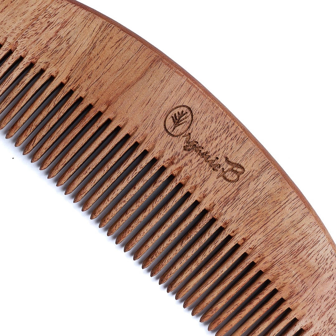 Organic B Moonlight Neem Wood Comb|Detangle |Rosemary Infused