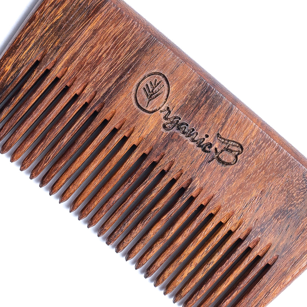 Organic B Indian Rosewood Narrow Teeth Comb | Pocket Size