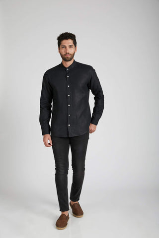 B Label Origin Mandarin Collar Shirt