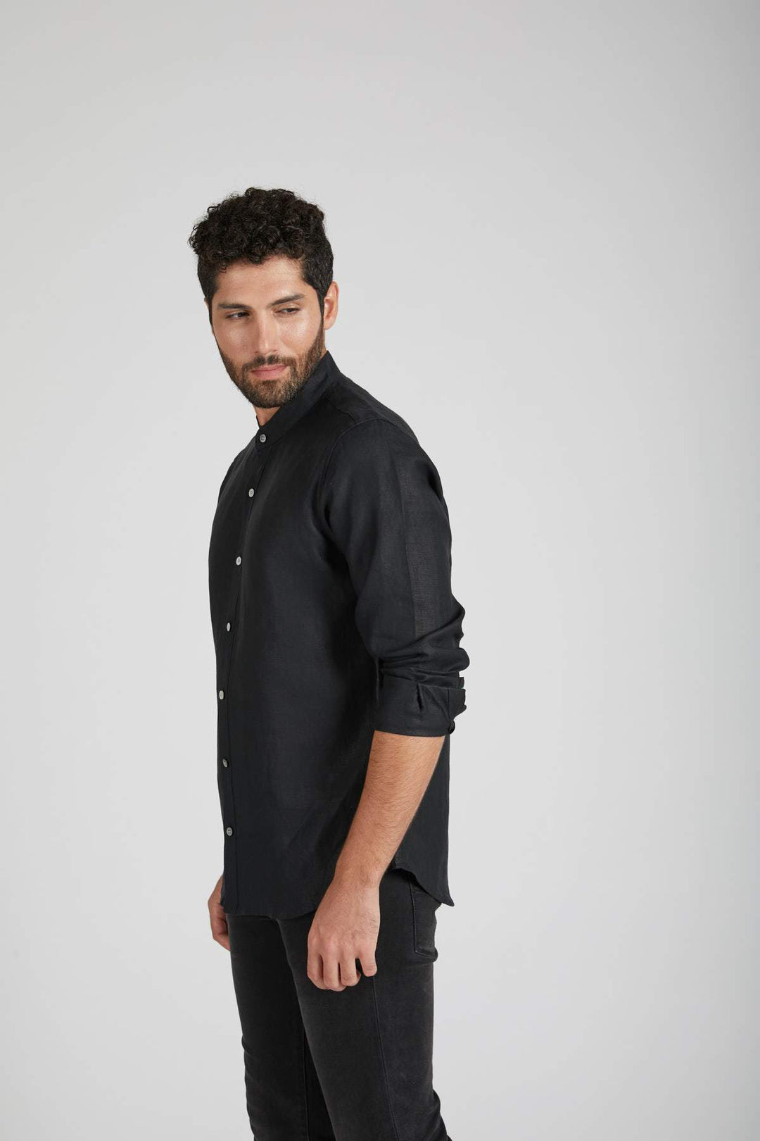 B Label Origin Mandarin Collar Shirt