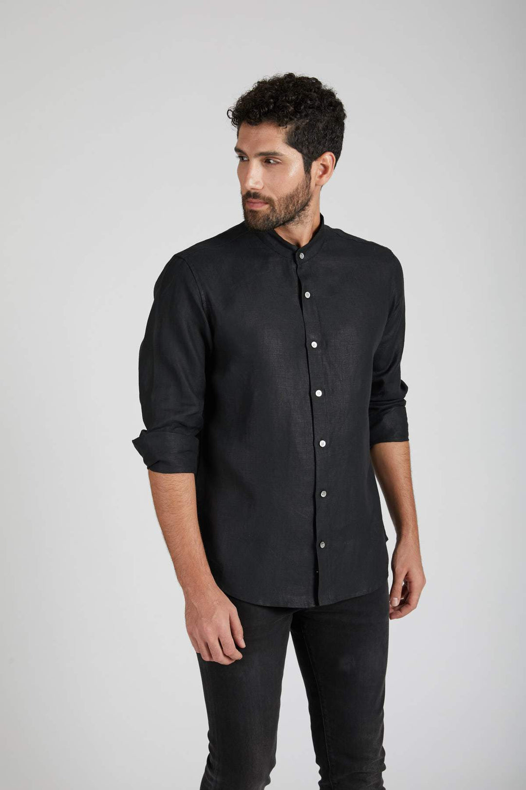 B Label Origin Mandarin Collar Shirt