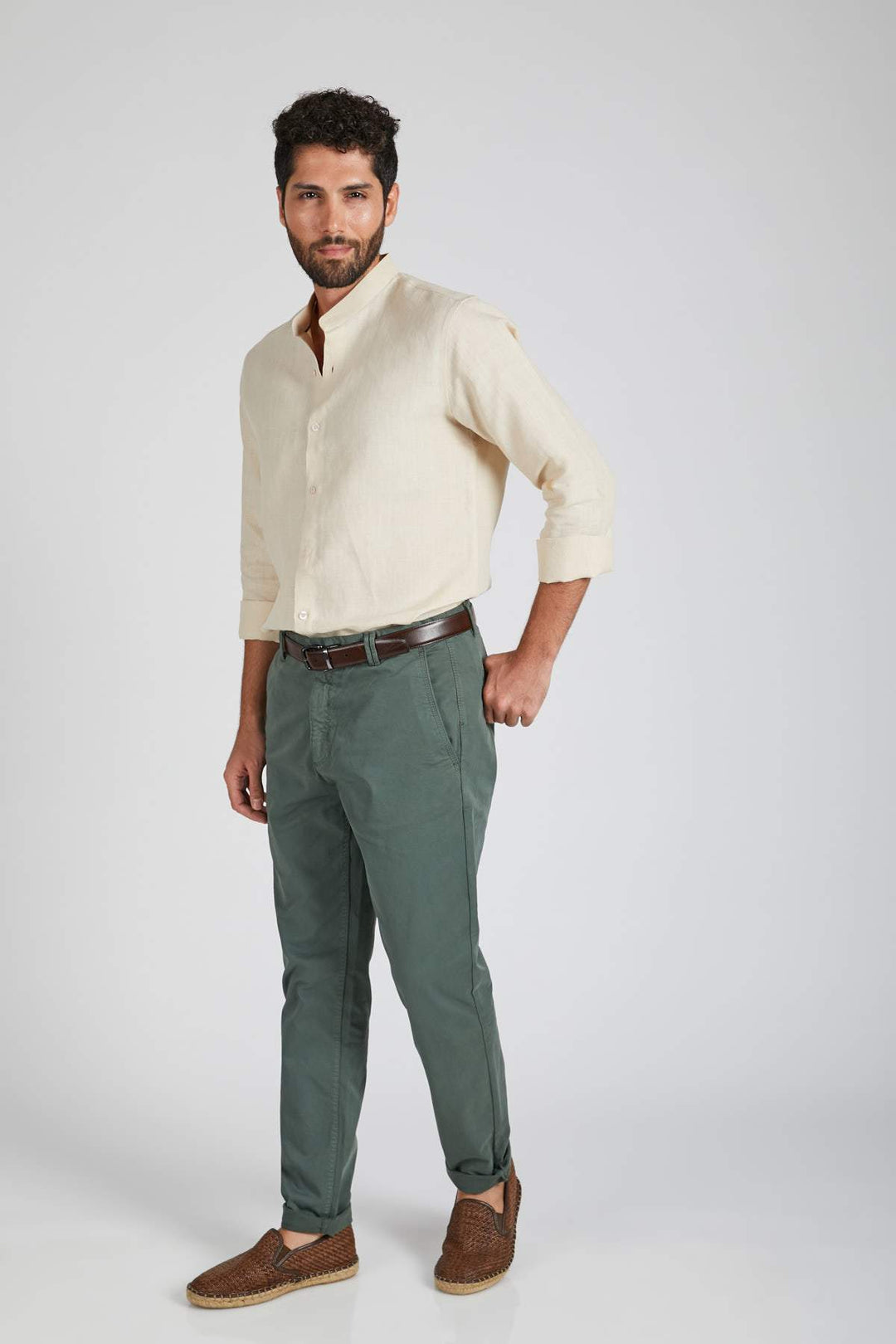 B Label Origin Mandarin Collar Shirt