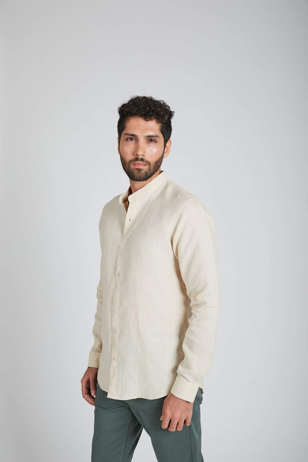 B Label Origin Mandarin Collar Shirt