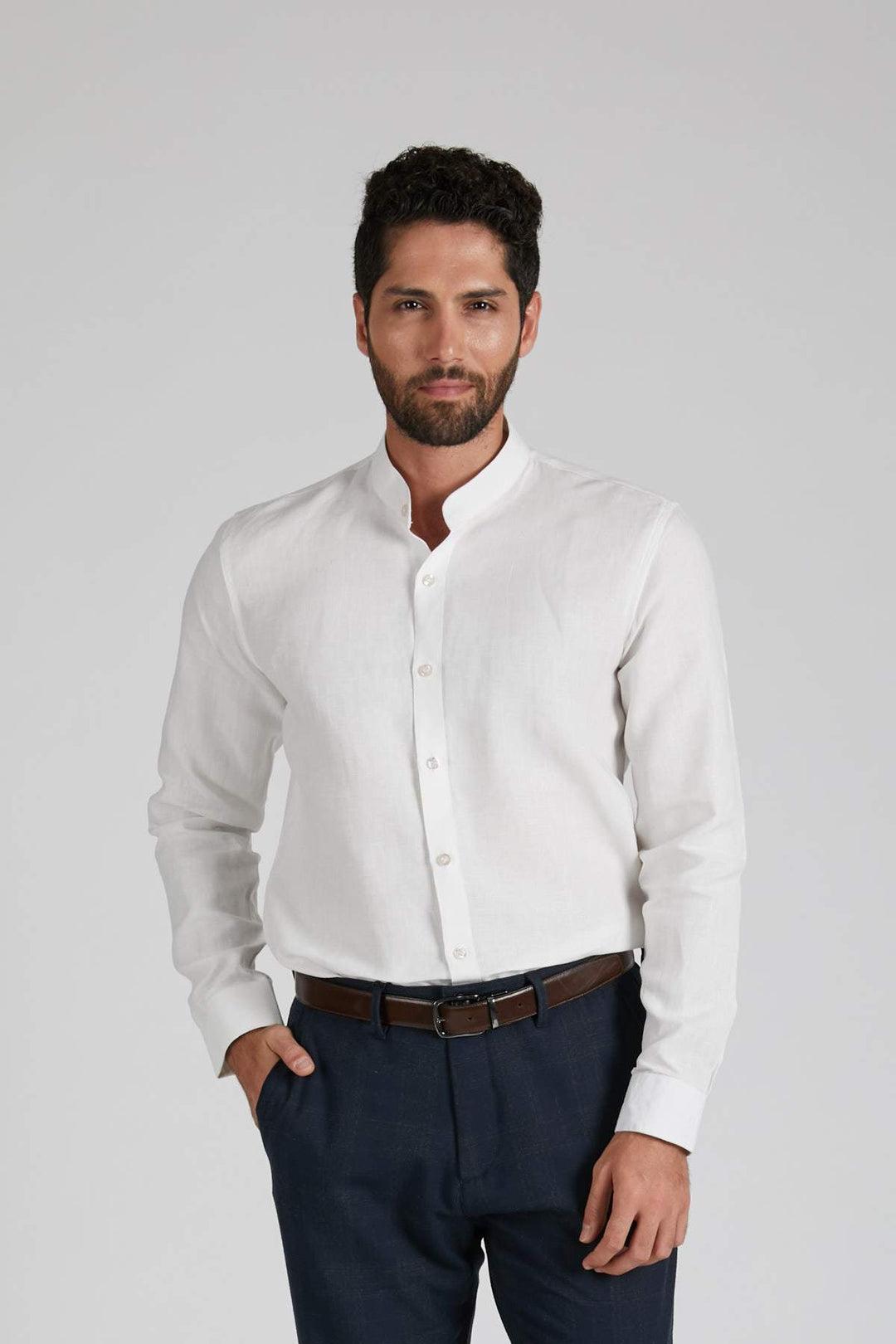 B Label Origin Mandarin Collar Shirt