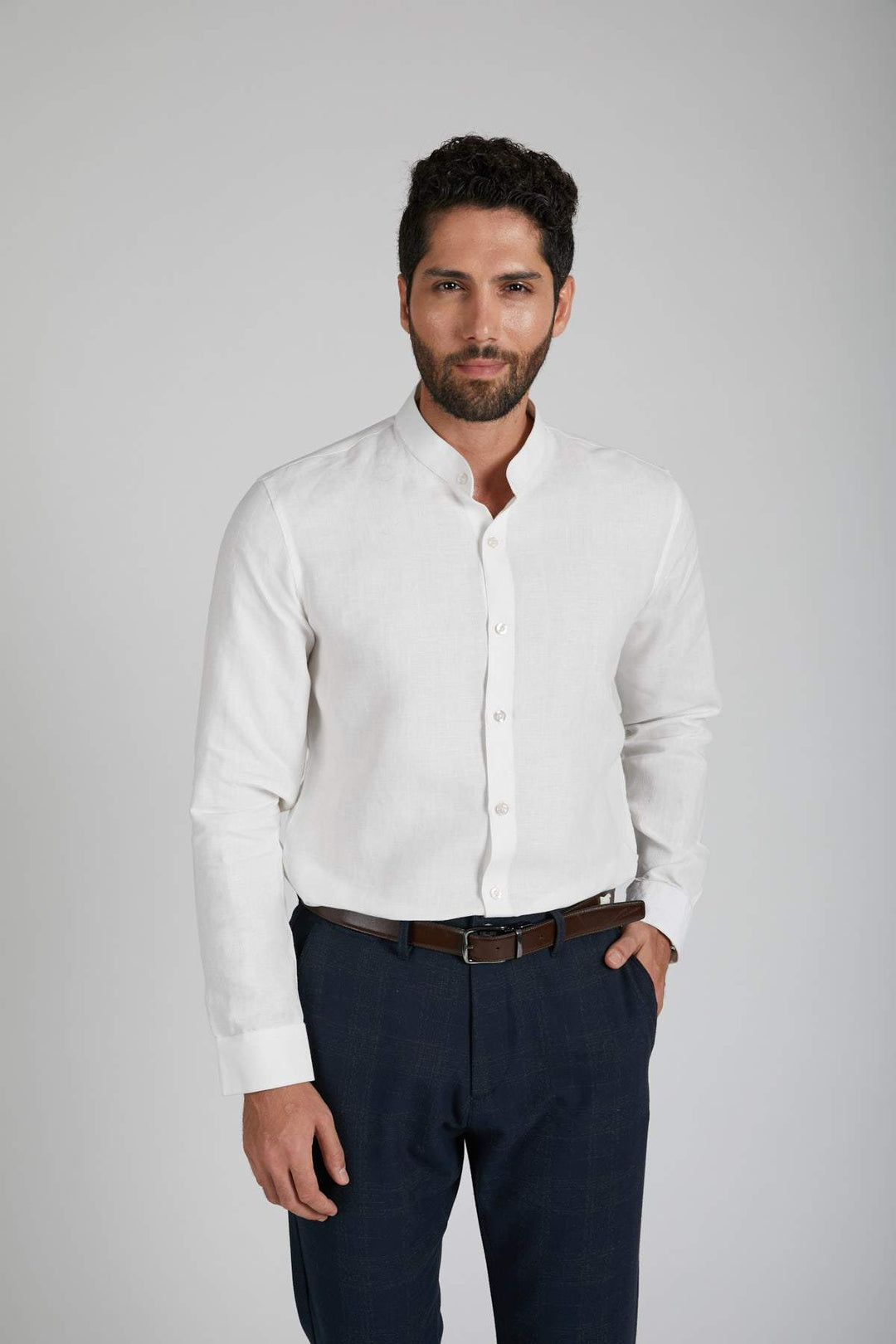 B Label Origin Mandarin Collar Shirt