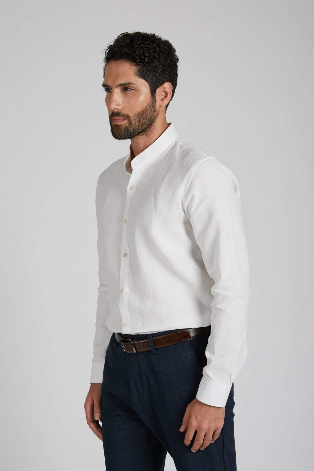 B Label Origin Mandarin Collar Shirt