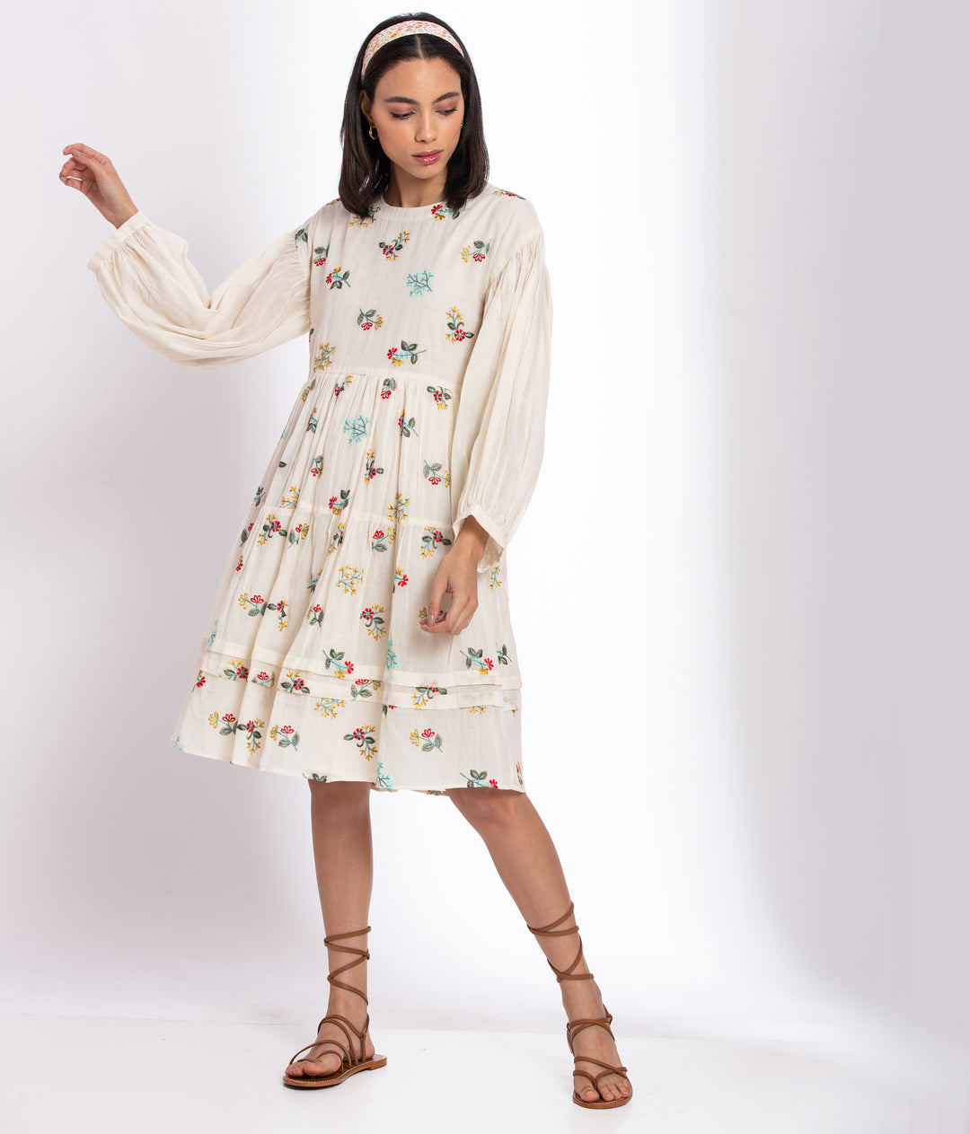 Flower Field Mid length Dress