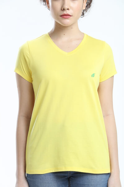 Pima Cotton Women T-shirt - Light Yellow