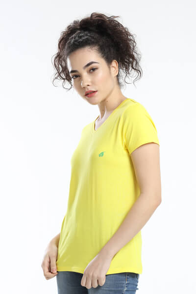 Pima Cotton Women T-shirt - Dark Yellow