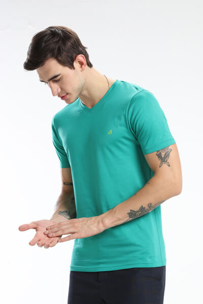 Pima Cotton Men T-shirt - Dark Green
