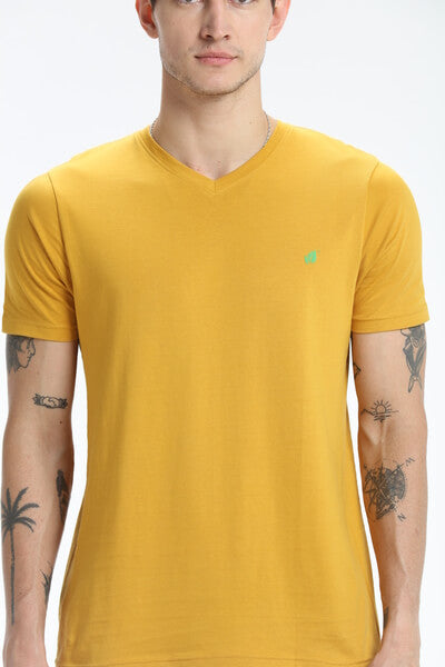 Pima Cotton Men T-shirt - Turmeric