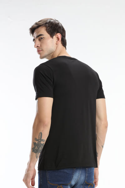 Pima Cotton Men T-shirt - Black