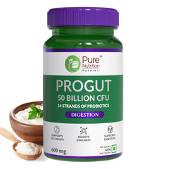 Pure Nutrition Progut 50 Billion CFU with 14 Strains of Probiotic Bacteria - 60 Capsules