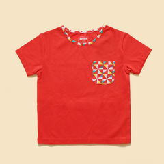 Round Neck Pocket Tee - Pinwheel Parade