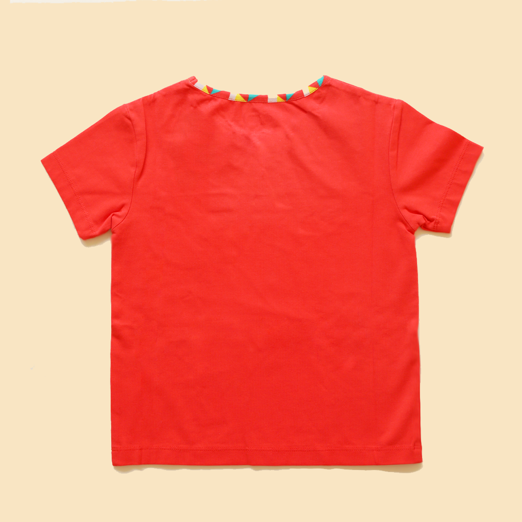Round Neck Pocket Tee - Pinwheel Parade