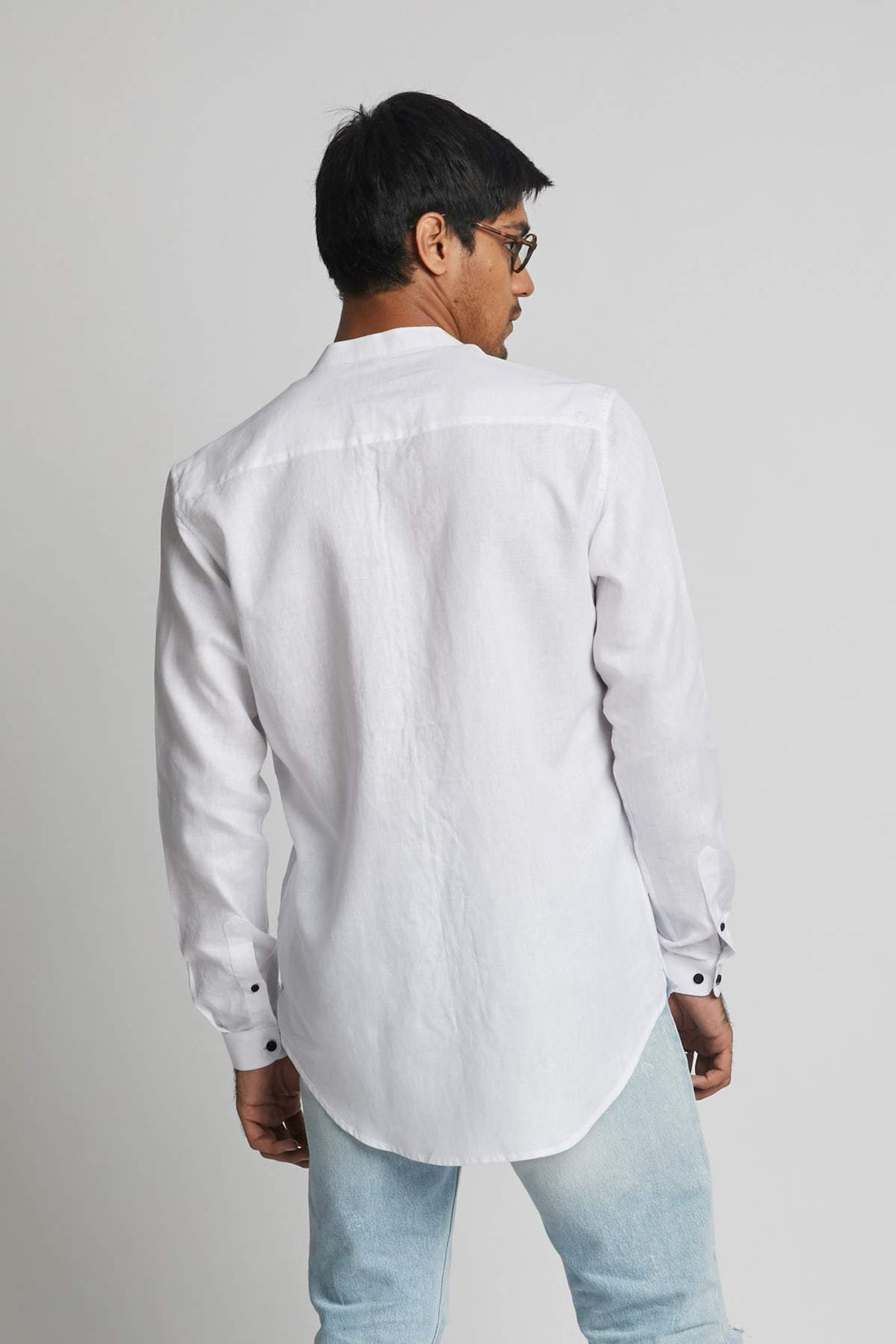 B Label Reflect Round Collar Shirt