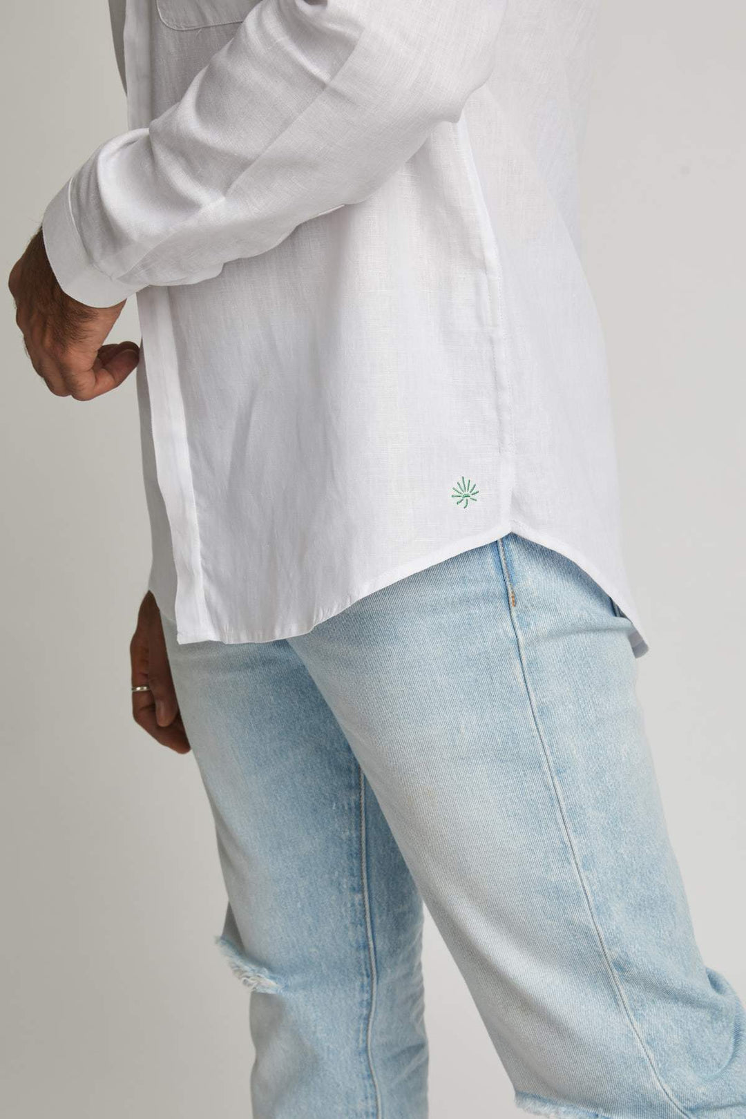 B Label Reflect Round Collar Shirt
