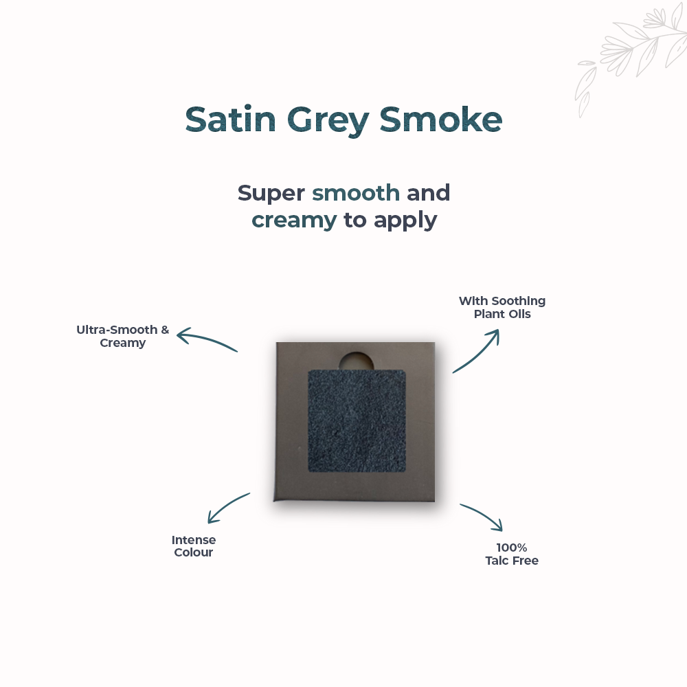 Disguise Cosmetics Satin Grey Smoke 214 - Eyeshadow, NO TALC | INTENSE COLOR | WITH SOOTHING PLANT OILS | ULTRA-SMOOTH | 4.5 gm
