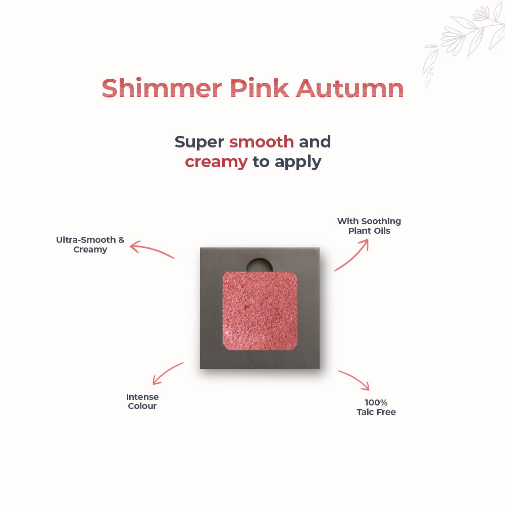 Disguise Cosmetics Shimmer Pink Autumn 206 - Eyeshadow, NO TALC | INTENSE COLOR | WITH SOOTHING PLANT OILS | ULTRA-SMOOTH