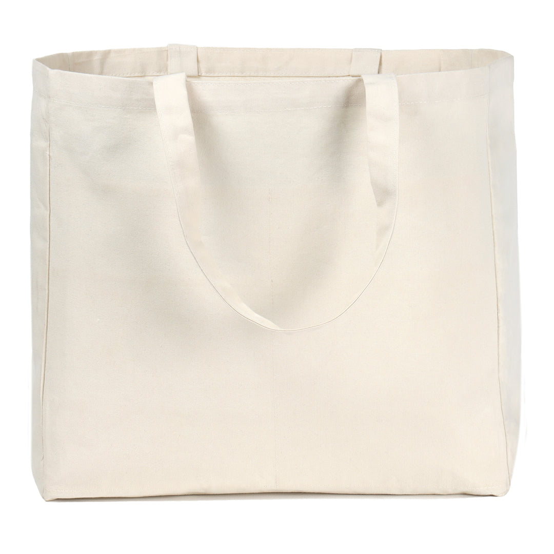 Akiiko Classic Canvas Shopper Tote | Cotton Canvas, Inner Pockets