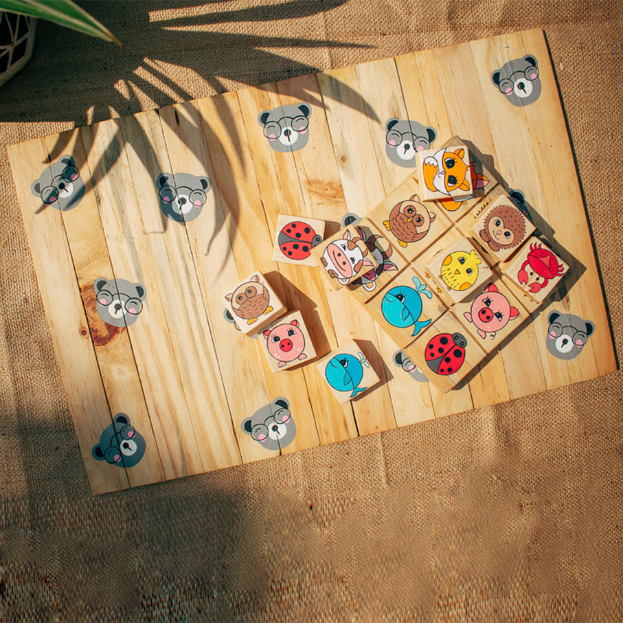 Scrapshala Salvage Table Placement | Healthy Bear | Foldable | Stain-Proof