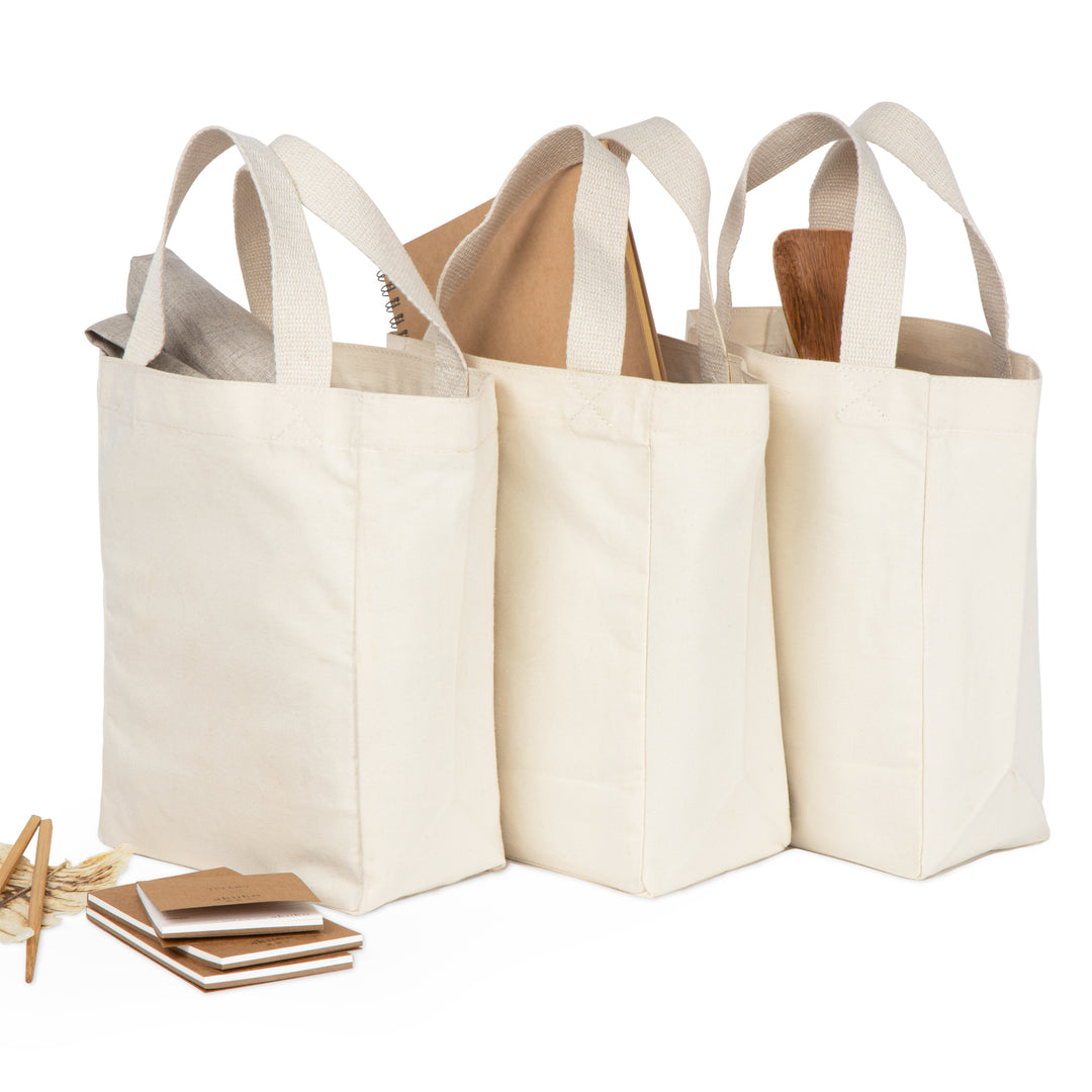 Akiiko Mini Classic Canvas Shopper | Cotton Canvas | Pack of 3