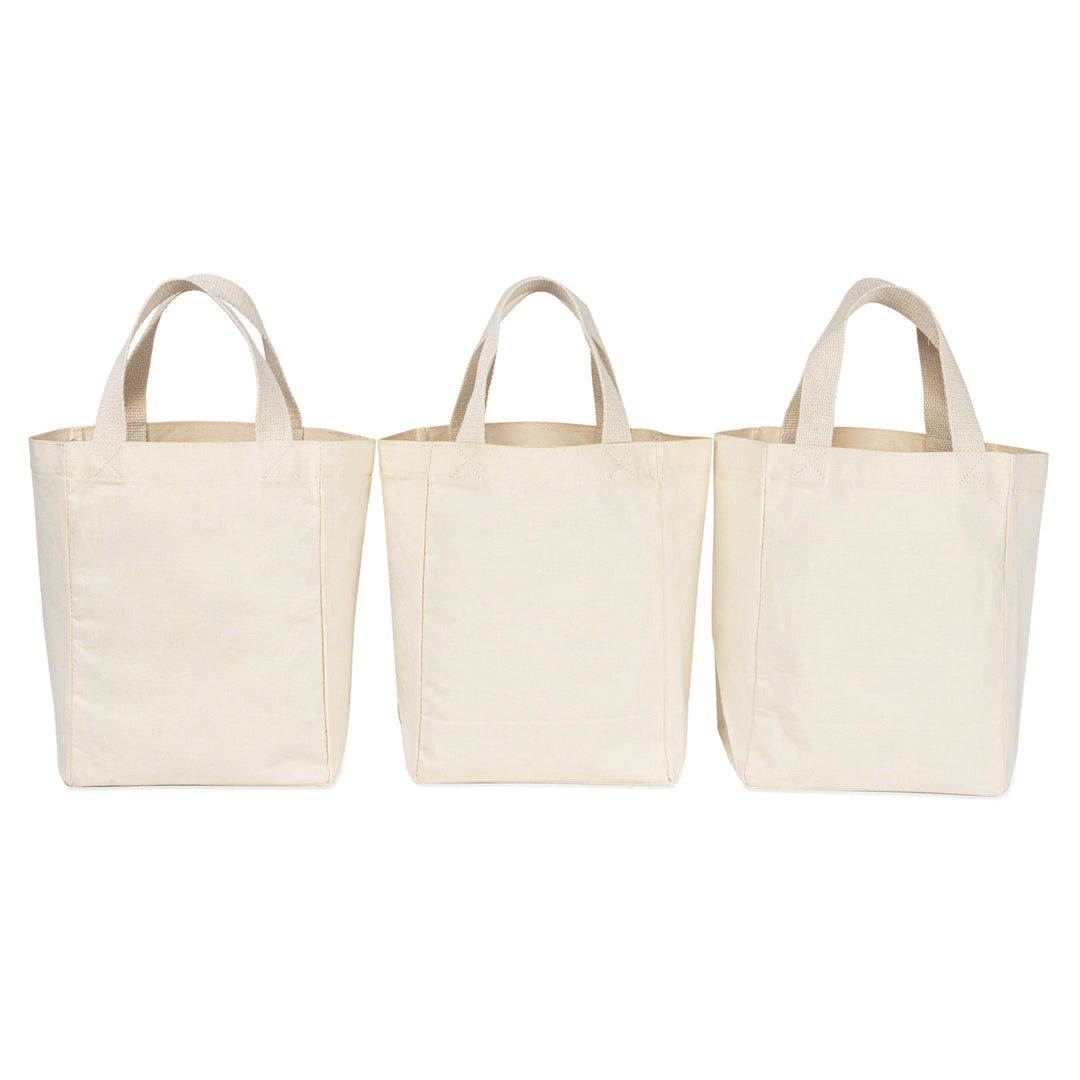 Akiiko Mini Classic Canvas Shopper | Cotton Canvas | Pack of 3