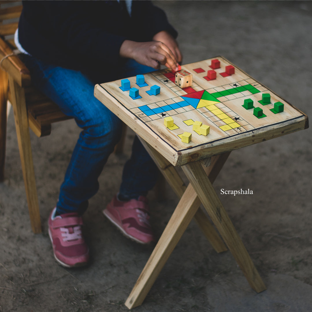 Scrapshala Ludo Game Coffee Table | Reclaimed Wood