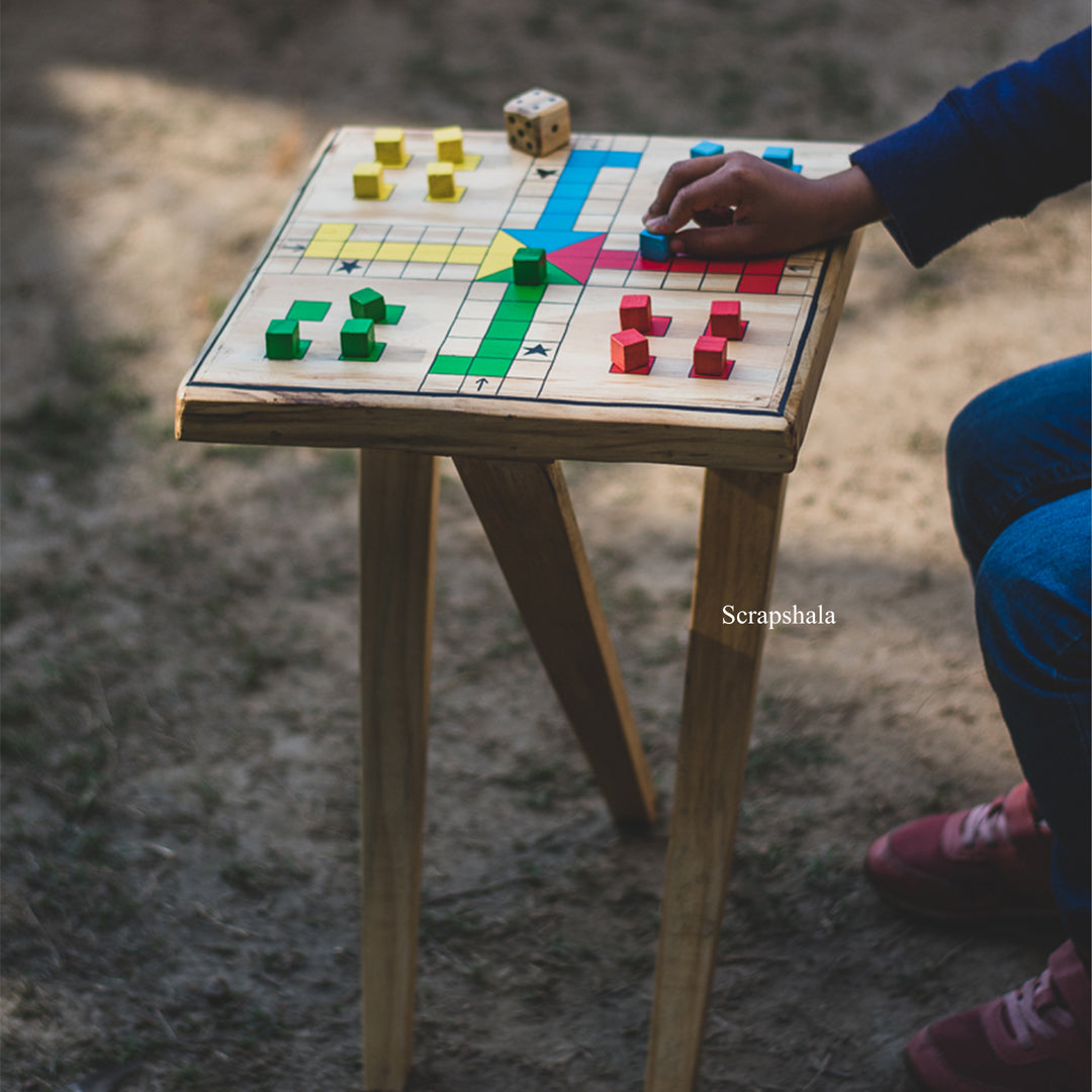 Scrapshala Ludo Game Coffee Table | Reclaimed Wood