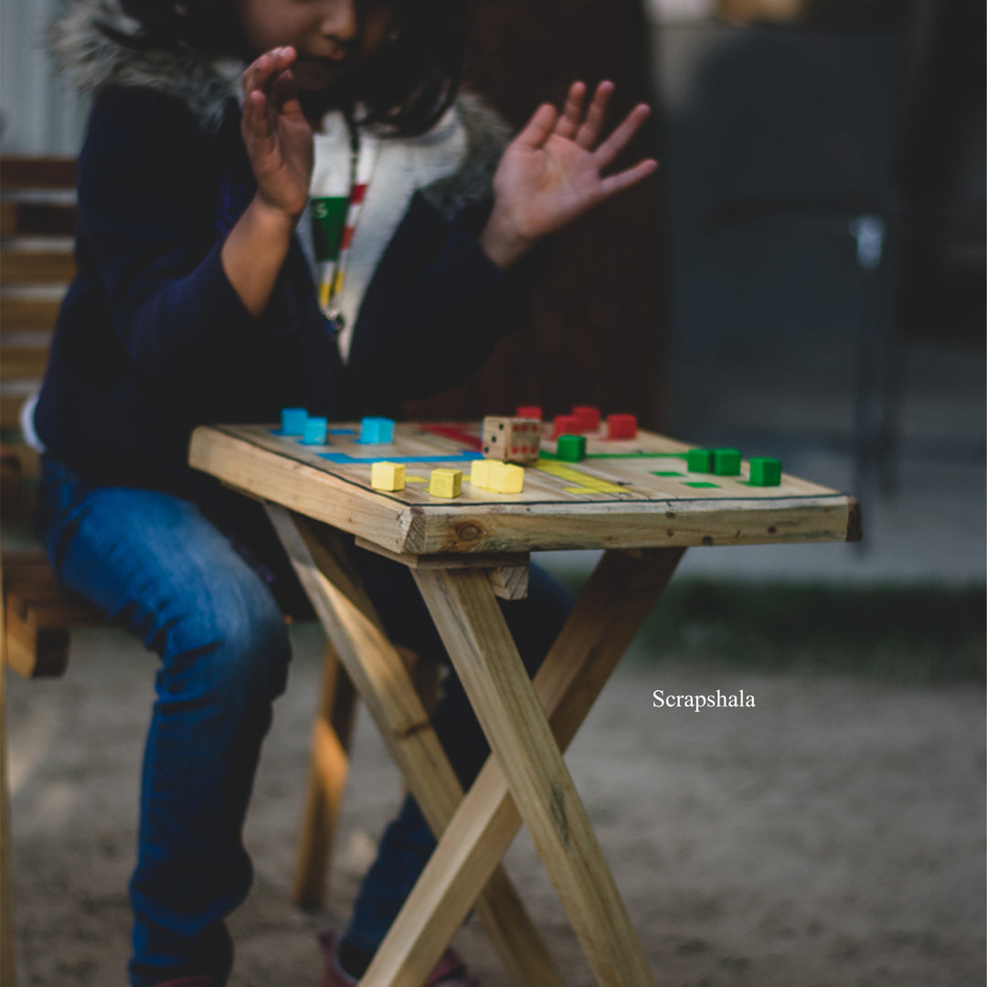 Scrapshala Ludo Game Coffee Table | Reclaimed Wood