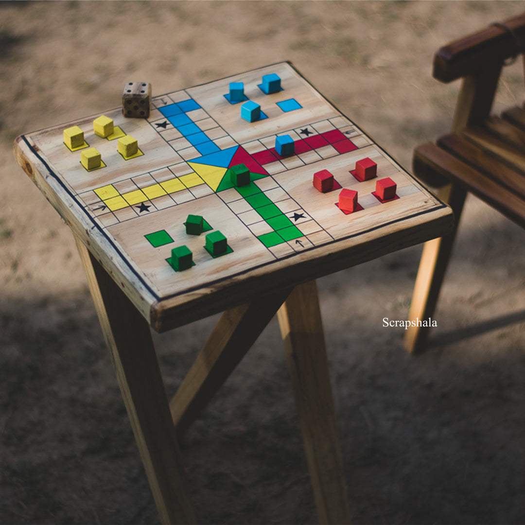Scrapshala Ludo Game Coffee Table | Reclaimed Wood