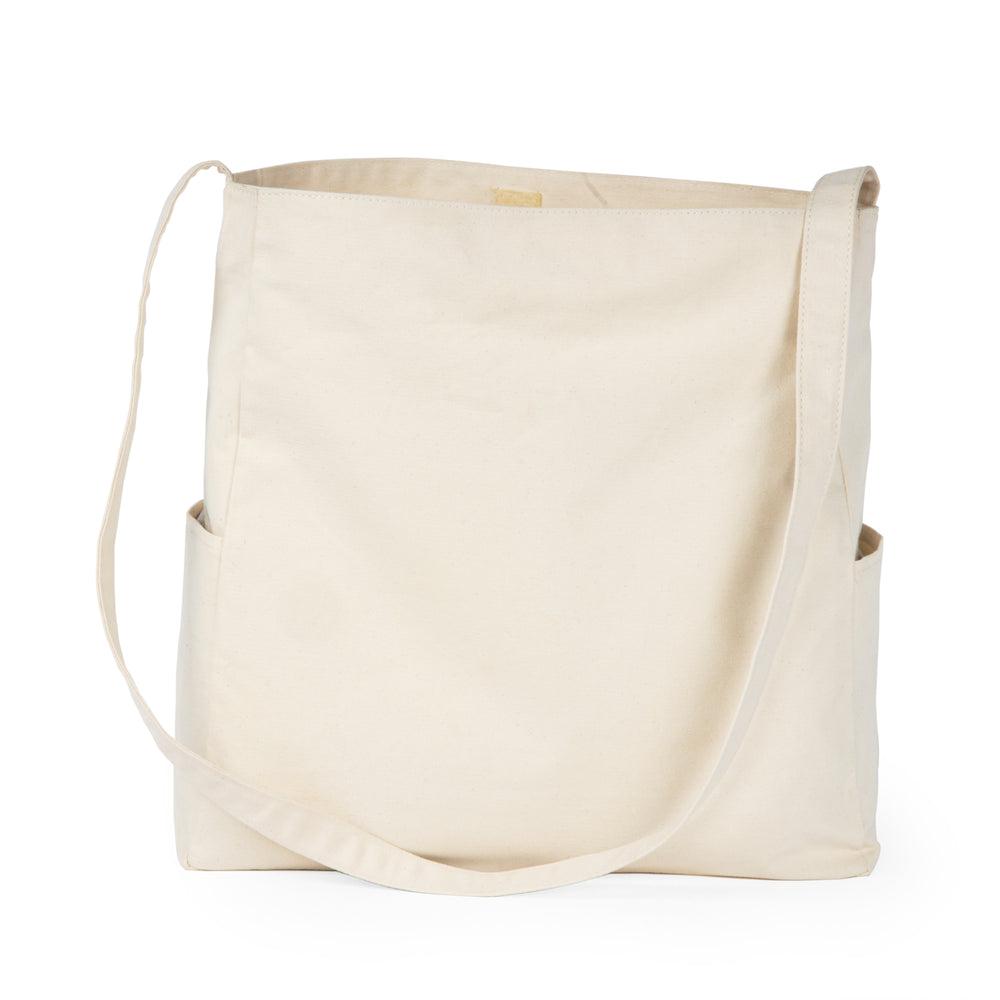 Akiiko Large Shopping Bag with Sling | Cotton Canvas, Multiple Pockets