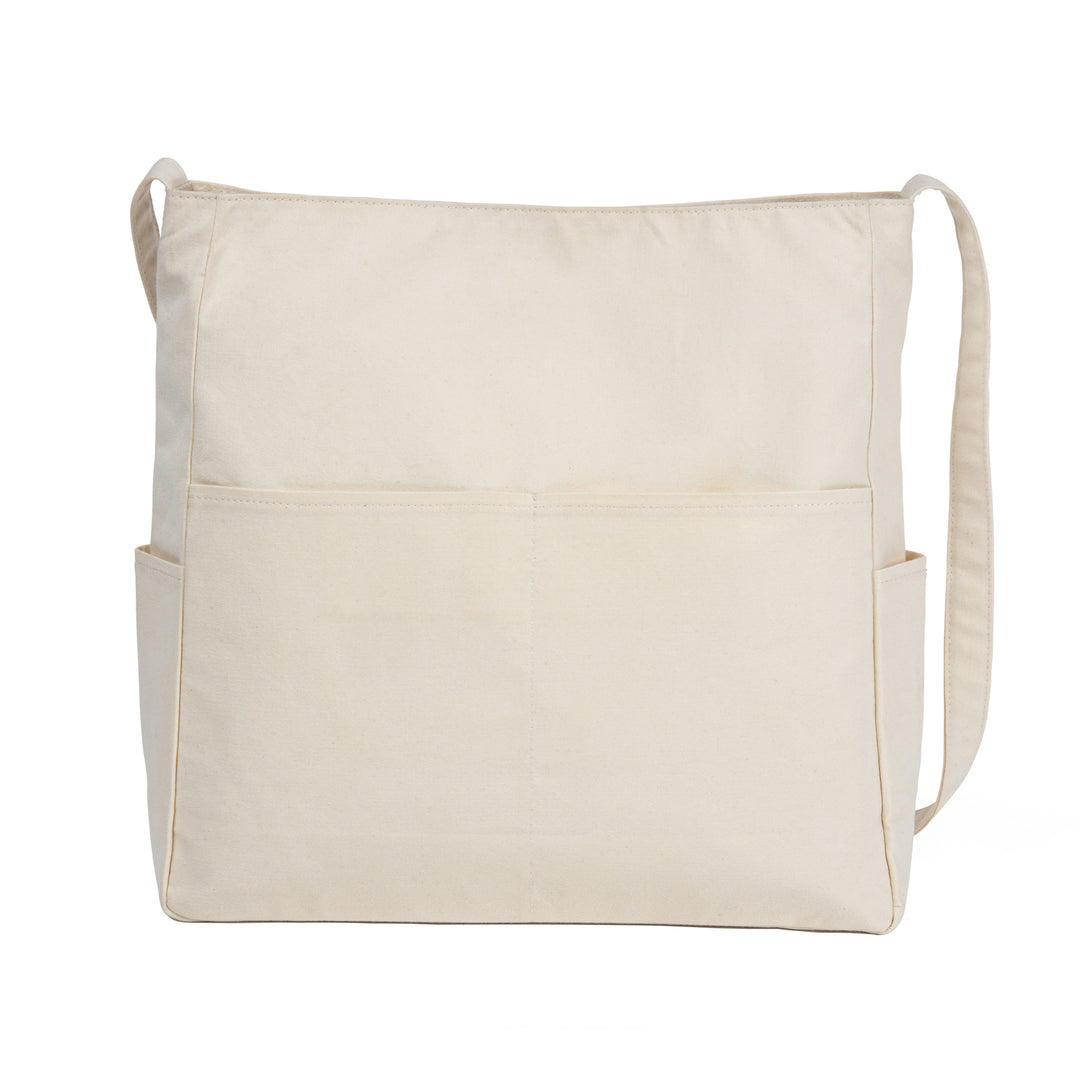 Akiiko Large Shopping Bag with Sling | Cotton Canvas, Multiple Pockets