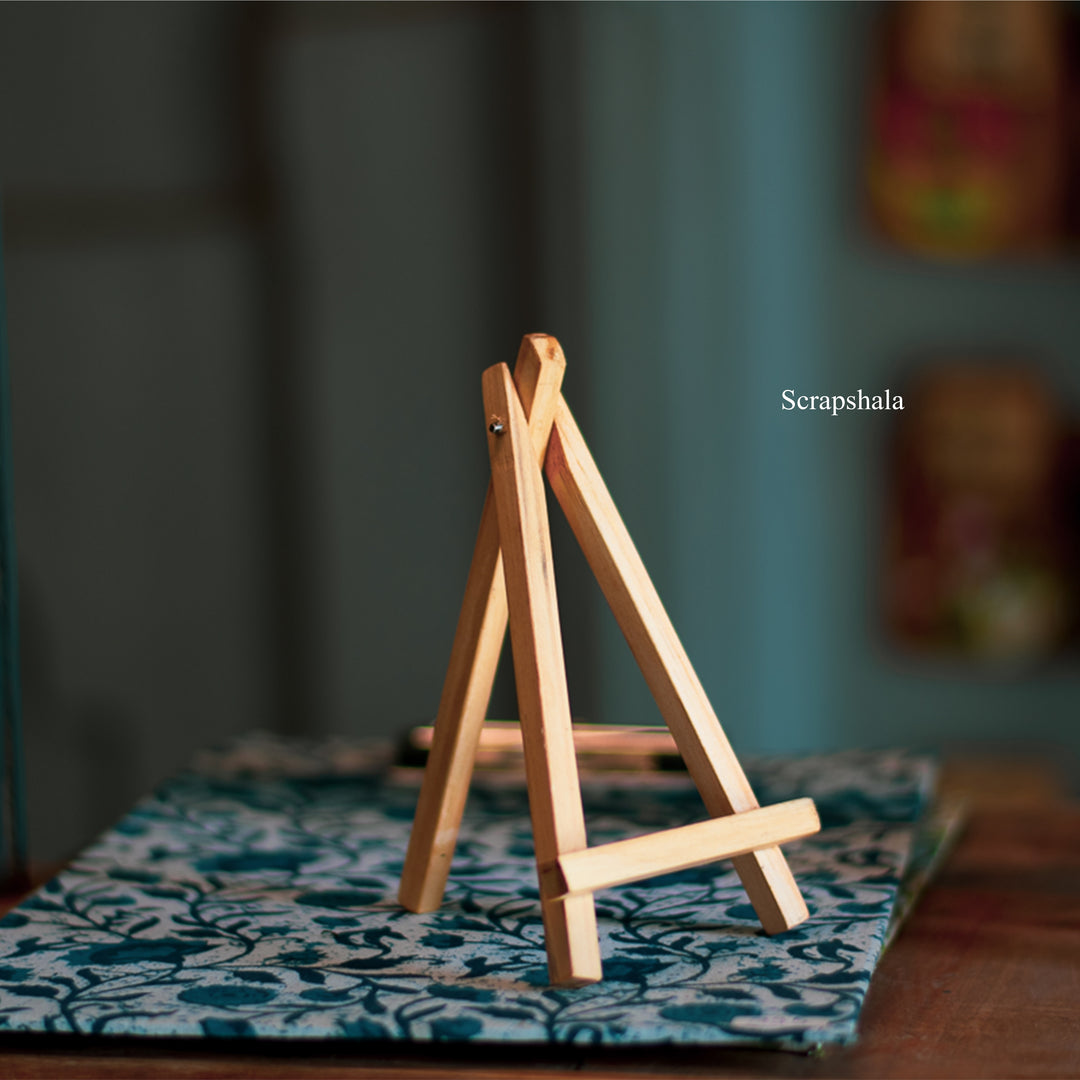 Scrapshala Mini Chalkboard Easel | Multipupose | Natural reclaimed wood