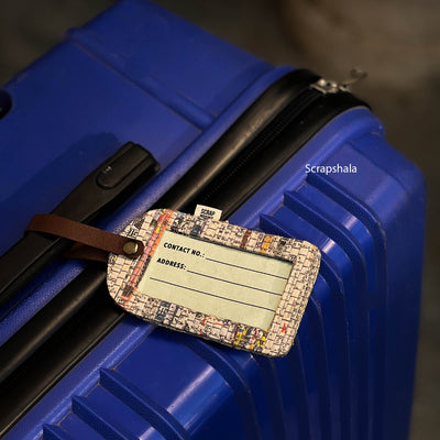Charcha Luggage Tag | Reusable | Upcycled | Handloom textile