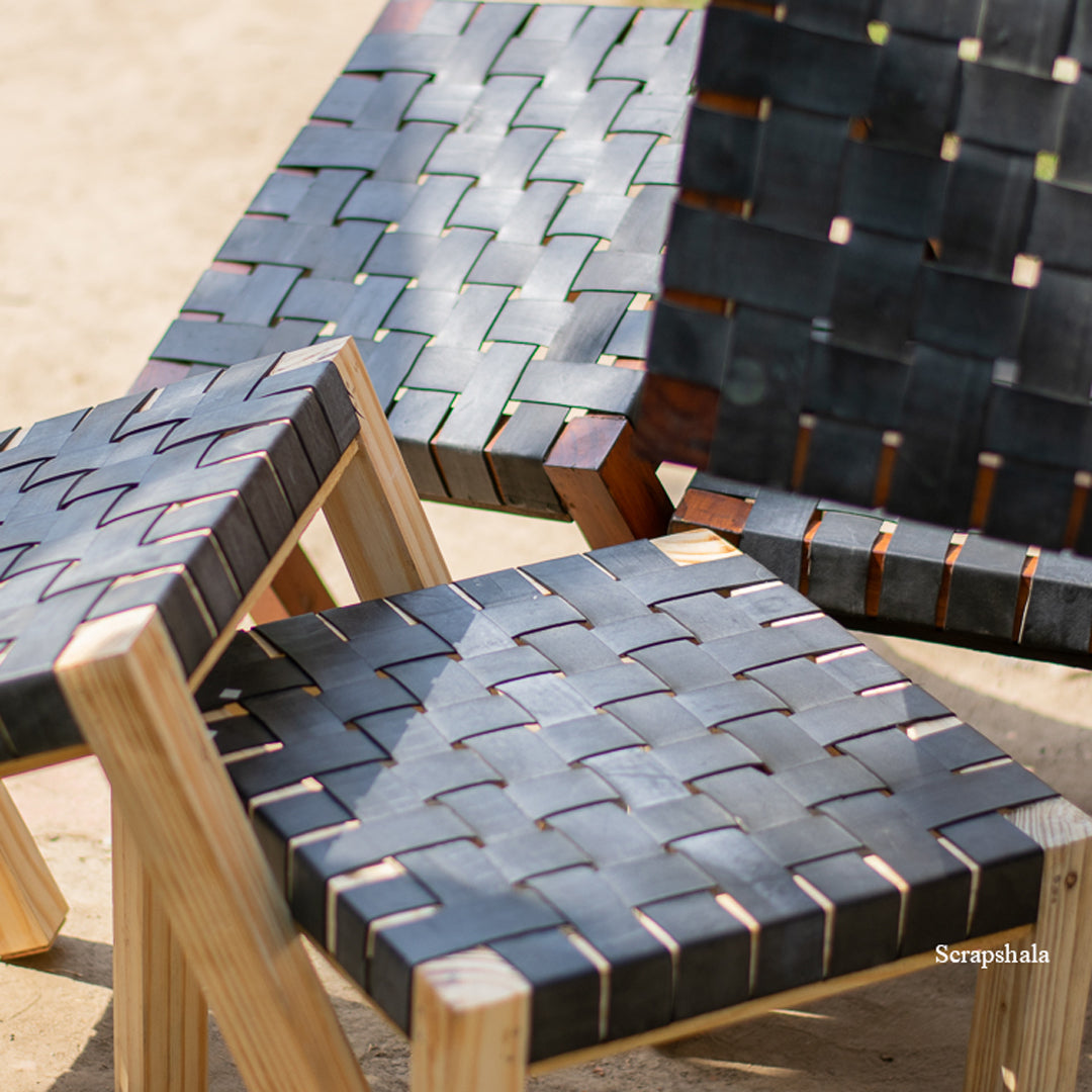 Scrapshala Safar Tube Charpai Stool | Upcycled