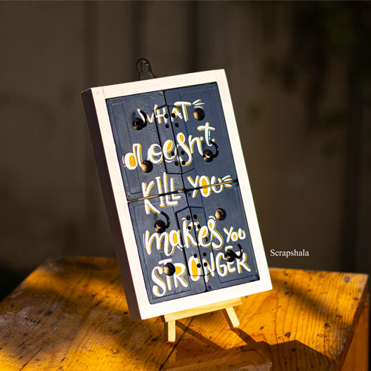 Scrapshala Geet Key Holder | Upcycled Audio Tapes | Motivational Quote