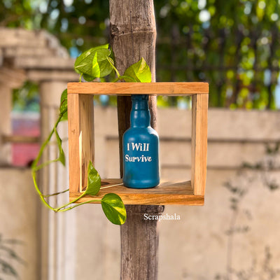 I Will Survive - Blue Planter | Motivational | Upcycled | Hand made