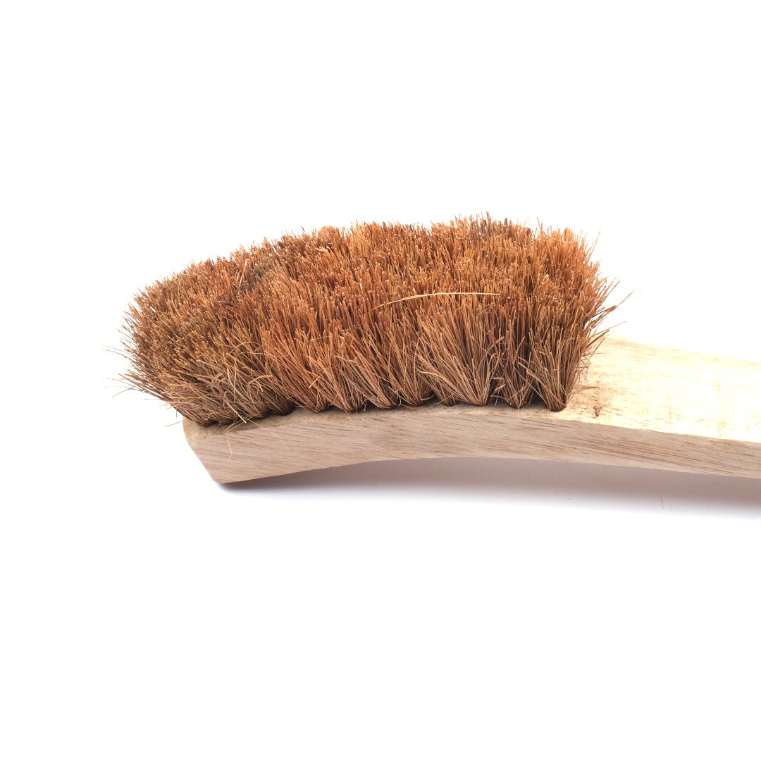 Scrapshala Toilet Cleaning Brush | Natural Coir | Sturdy | Long Sleek Wooden Handle | Biodegradable | Plastic-Free