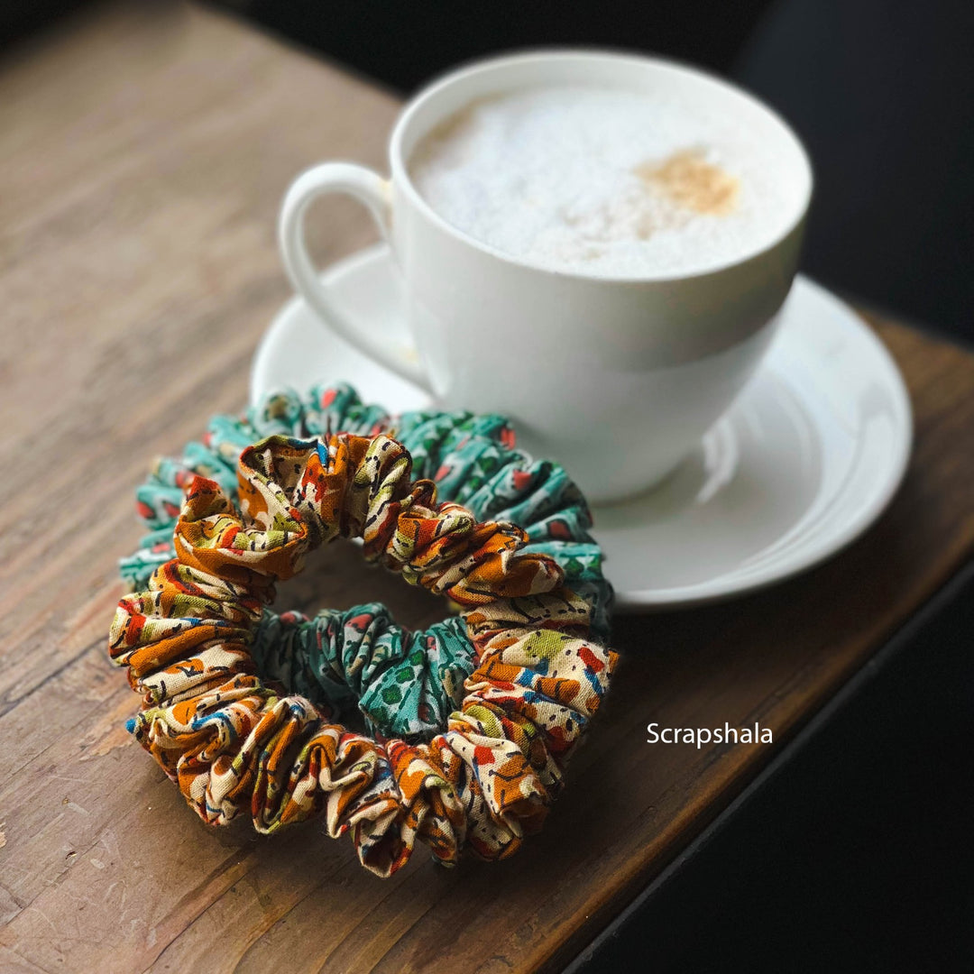 Scrapshala Day-to-Night Scrunchies | Upcycled | Pack of 3