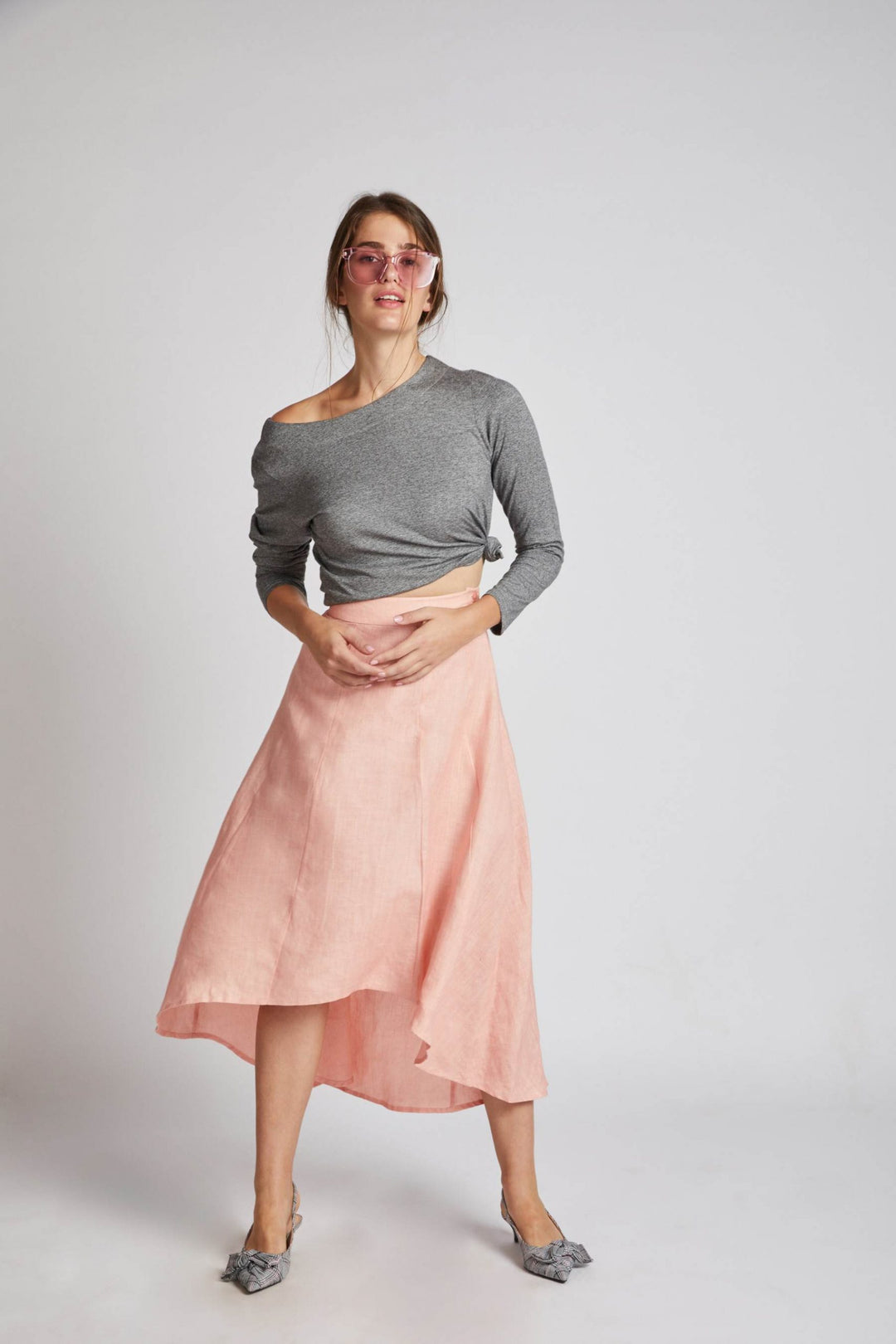 B Label Sail High Low Skirt