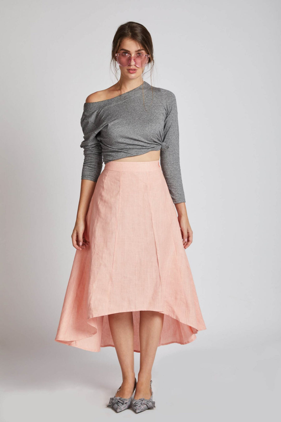 B Label Sail High Low Skirt