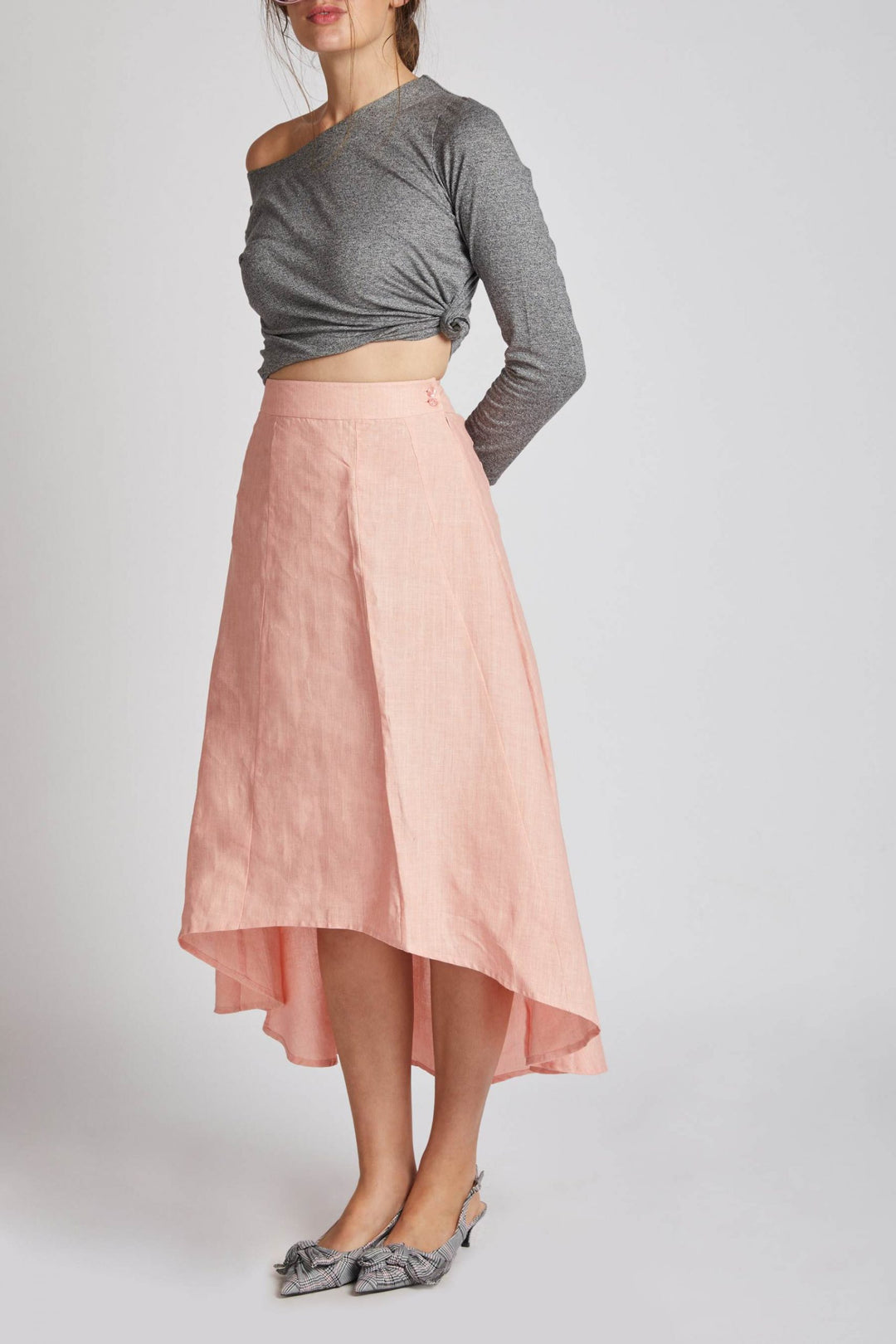 B Label Sail High Low Skirt